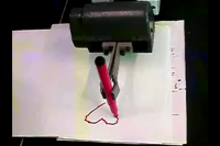 robot painter heart